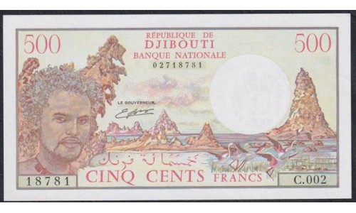 Джибути 500 франков (1979-1988) (Djibouti 500 francs (1979-1988)) P 36b: UNC
