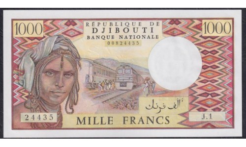 Джибути 1000 франков (1979-2005) (Djibouti 1000 francs (1979-2005)) P 37a : UNC