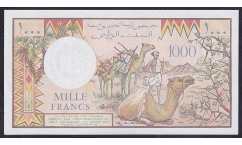 Джибути 1000 франков (1979-2005) (Djibouti 1000 francs (1979-2005)) P 37c: UNC