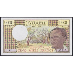 Джибути 5000 франков (1979-2002), РЕДКИЕ (Djibouti 5000 francs (1979-2002)) P 38a: UNC