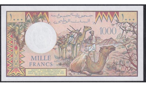 Джибути 1000 франков (1979-2005) (Djibouti 1000 francs (1979-2005)) P 37d(2): UNC