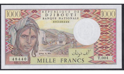Джибути 1000 франков (1979-2005) (Djibouti 1000 francs (1979-2005)) P 37e: UNC
