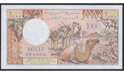 Джибути 1000 франков (1979-2005) (Djibouti 1000 francs (1979-2005)) P 37e: UNC