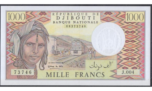 Джибути 1000 франков (1979-2005) (Djibouti 1000 francs (1979-2005)) P 37e: UNC