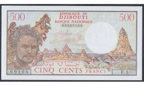 Джибути 500 франков (1979-1988) (Djibouti 500 francs (1979-1988)) P 36a: UNC