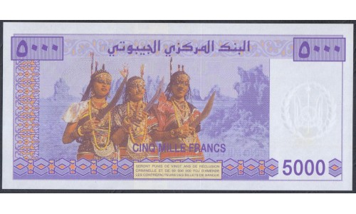 Джибути 5000 франков (2002) (Djibouti 5000 francs (2002)) P 44: UNC