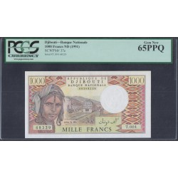Джибути 1000 франков (1979-2005) (Djibouti 1000 francs (1979-2005)) P 37e: UNC PCGS 65 PPQ Gem New