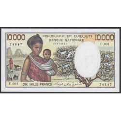 Джибути 10000 франков 1984 -1999 года (Djibouti 10000 francs 1984 - 1999) P 39b: UNC