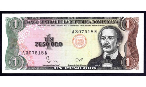 Доминиканская Республика 1 песо 1984 (DOMINICAN REPUBLIC 1 Peso 1984) P 126а(1) : UNC