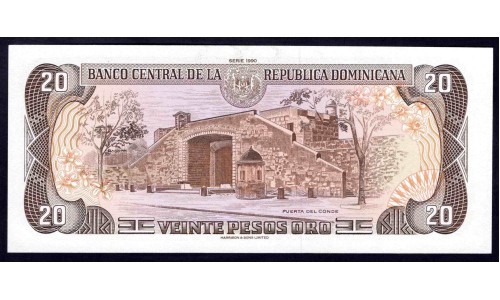 Доминиканская Республика 20 песо 1990 (DOMINICAN REPUBLIC 20 Pesos 1990) P 133 : UNC