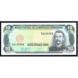 Доминиканская Республика 10 песо 1995 г. (DOMINICAN REPUBLIC 10 Pesos Oro 1995 g.) P148:Unc