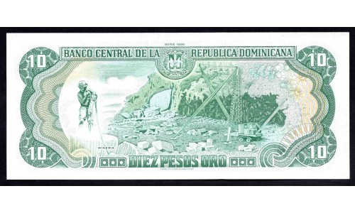 Доминиканская Республика 10 песо 1995 г. (DOMINICAN REPUBLIC 10 Pesos Oro 1995 g.) P148:Unc