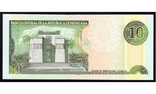 Доминиканская Республика 10 песо 2000 года (DOMINICAN REPUBLIC 10 Pesos 2000) P 159а: UNC