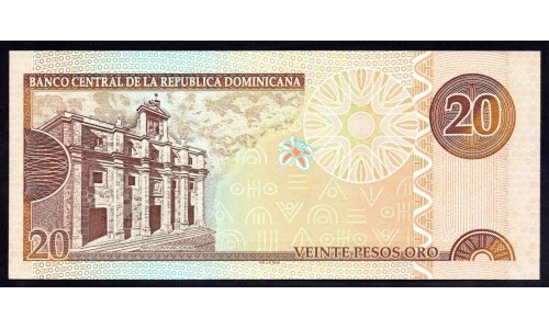 Доминиканская Республика 20 песо 2002 (DOMINICAN REPUBLIC 20 Pesos 2002) P 169b : UNC