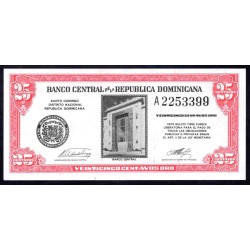 Доминиканская Республика 25 центаво (1962) (DOMINICAN REPUBLIC 25 Centavos (1962)) P 87 : UNC