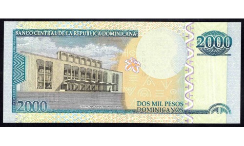 Доминиканская Республика 2000 песо 2011 (DOMINICAN REPUBLIC 2000 Pesos 2011) P 188а : UNC