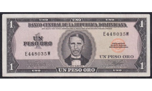 Доминиканская Республика 1 песо 1977 (DOMINICAN REPUBLIC 1 Peso 1977) P 108а(3) : XF