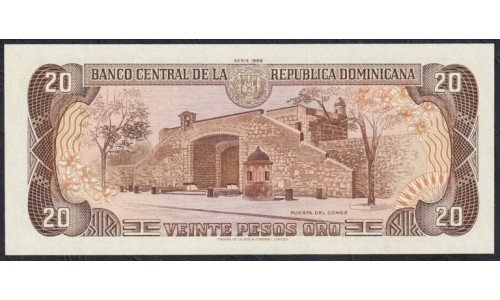 Доминиканская Республика 20 песо 1987 (DOMINICAN REPUBLIC 20 Pesos 1987) P 120c(3): UNC