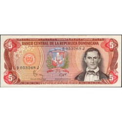 Доминиканская Республика 5 песо 1984 (DOMINICAN REPUBLIC 5 Pesos 1984) P 118c : aUNC