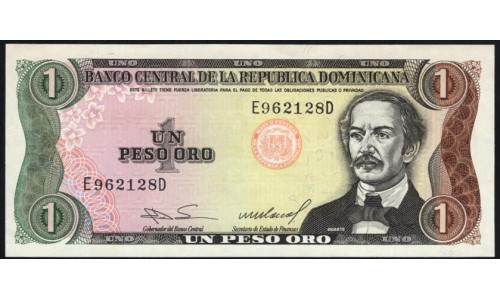 Доминиканская Республика 1 песо 1984 (DOMINICAN REPUBLIC 1 Peso 1984) P 126а(2) : UNC