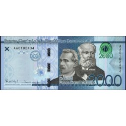 Доминиканская Республика 2000 песо 2014 (DOMINICAN REPUBLIC 2000 Pesos 2014) P 194 : UNC