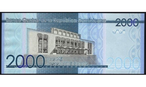 Доминиканская Республика 2000 песо 2014 (DOMINICAN REPUBLIC 2000 Pesos 2014) P 194 : UNC