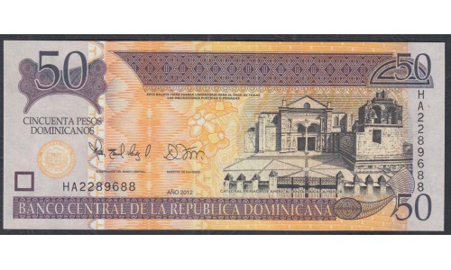 Доминиканская Республика 50 песо 2012 (DOMINICAN REPUBLIC 50 Pesos 2012) P 183b: UNC