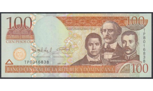 Доминиканская Республика 100 песо 2009 (DOMINICAN REPUBLIC 100 Pesos 2009) P 177b: UNC