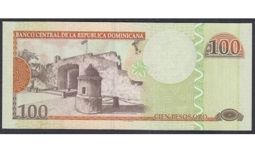 Доминиканская Республика 100 песо 2009 (DOMINICAN REPUBLIC 100 Pesos 2009) P 177b: UNC