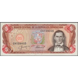 Доминиканская Республика 5 песо 1987 (DOMINICAN REPUBLIC 5 Pesos 1987) P 118c : UNC