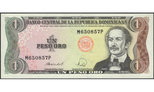 Доминиканская Республика 1 песо 1988 (DOMINICAN REPUBLIC 1 Peso 1988) P 126c : UNC