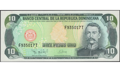 Доминиканская Республика 10 песо 1997 (DOMINICAN REPUBLIC 10 Pesos 1997) P 153a : UNC
