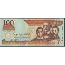 Доминиканская Республика 100 песо 2006 (DOMINICAN REPUBLIC 100 Pesos 2006) P 177a : UNC