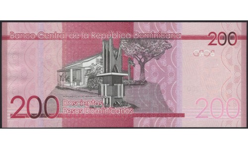 Доминиканская Республика 200 песо 2014 (DOMINICAN REPUBLIC 200 Pesos 2014) P 191a : UNC