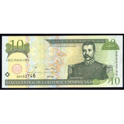 Доминиканская Республика 10 песо 2000 (DOMINICAN REPUBLIC 10 Pesos 2000) P 159a : UNC