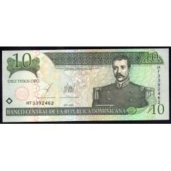 Доминиканская Республика 10 песо 2003 (DOMINICAN REPUBLIC 10 Pesos 2003) P 168c : UNC