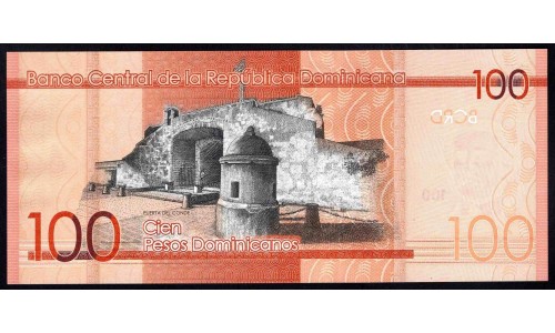 Доминиканская Республика 100 песо 2017 (DOMINICAN REPUBLIC 100 Pesos 2017) P 190d : UNC