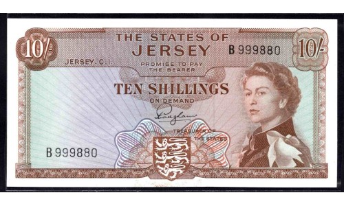 Джерси 10 шиллингов (1963) (JERSEY 10 Shillings (1963)) P 7a : UNC