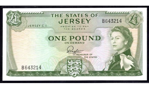Джерси 1 фунт (1963) (JERSEY 1 Pound (1963)) P 8a : UNC