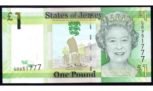 Джерси 1 фунт (2010-2018) (JERSEY 1 Pound (2010-2018)) P 32a: UNC