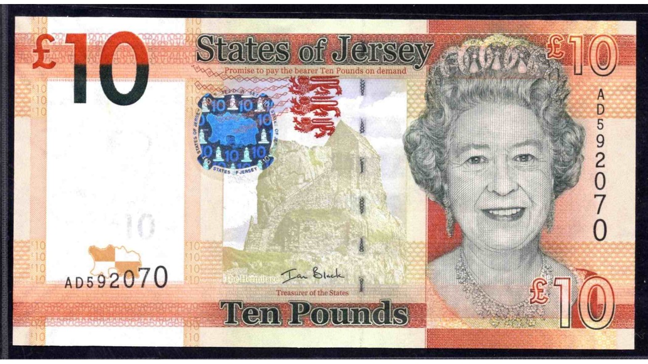 Джерси банкнота 1 фунт 2010