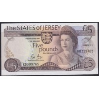 Джерси 5 фунтов (1976-1988) (JERSEY 5 Pounds (1976-1988)) P 12b: UNC