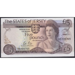 Джерси 5 фунтов (1976-1988) (JERSEY 5 Pounds (1976-1988)) P 12b: UNC