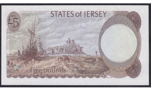 Джерси 5 фунтов (1976-1988) (JERSEY 5 Pounds (1976-1988)) P 12b: UNC