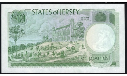 Джерси 10 фунтов (1976-1988) (JERSEY 10 Pounds (1976-1988)) P 13b: UNC