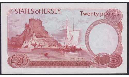 Джерси 20 фунтов (1976), Низкий серийный номер AB 000237 (JERSEY 20 Pounds (1976)) P 14a: UNC