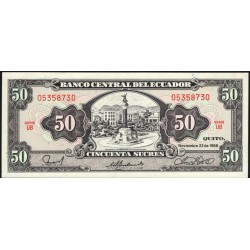 Эквадор 50 сукре 1988 (ECUADOR 50 sucres 1988) P 122(3) : UNC