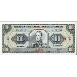 Эквадор 100 сукре 1991 (ECUADOR 100 sucres 1991) P 123Аa(6-1991) : UNC