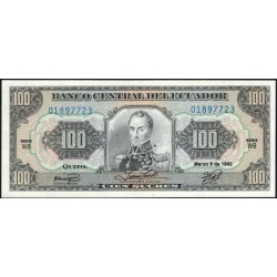 Эквадор 100 сукре 1992 (ECUADOR 100 sucres 1992) P 123Аb : UNC
