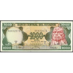 Эквадор 1000 сукре 1986 (ECUADOR 1000 sucres 1986) P 125a(5) : UNC